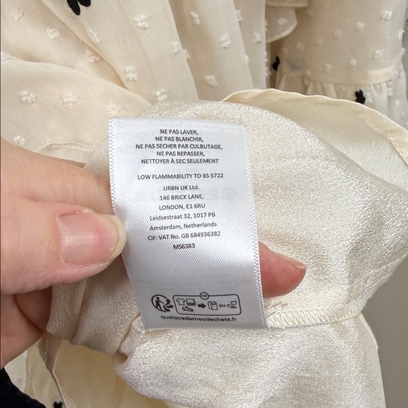 ANTHROPOLOGIE MARE MARE  Embroidered Chiffon Cape Swing Mini Dress medium - Picture 9 of 15